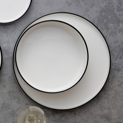 Steelite Asteria Black Rim Nordic Coupe Plate