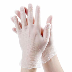 Huhtamaki Packaging Disposable Gloves Vinyl - Medium - 100 Pack - Pre-Powdered