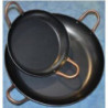 Tighe Metal  Paella Pan Black Iron with Handles
