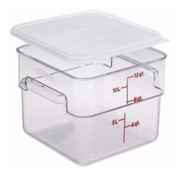 Cambro  Red Graduation Square Food Storage Container 2QT.