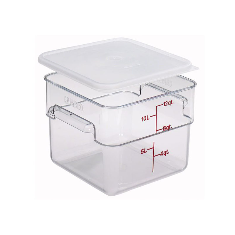 Cambro  Red Graduation Square Food Storage Container 2QT.