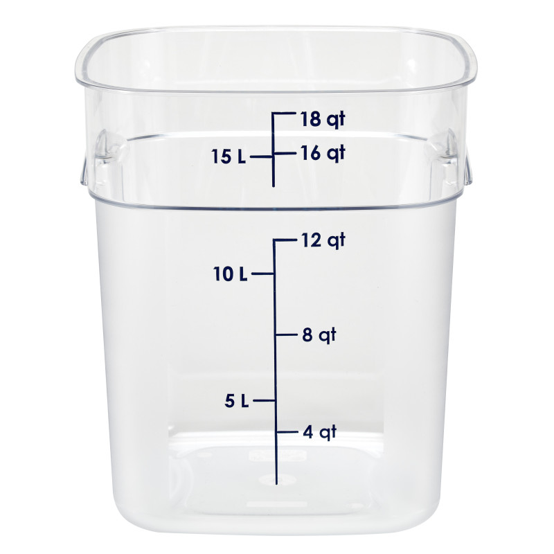 Cambro  Clear Square Food Storage Container 18QT.