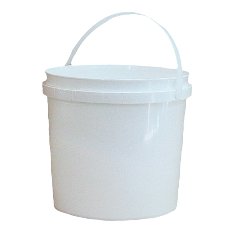 Cedar  White Bucket with Plastic Handle