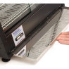 Roband  PMB25L Black Pie Warmer Merchandiser Door Both Sides 25 Pie Capacity