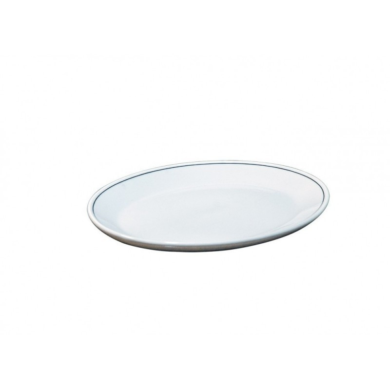 Steelite Slimline Blackline Oval Plate With Black Line