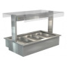 Cossiga Drop In / Servery LSBM3-FT Bain Marie-Flat Top Glass