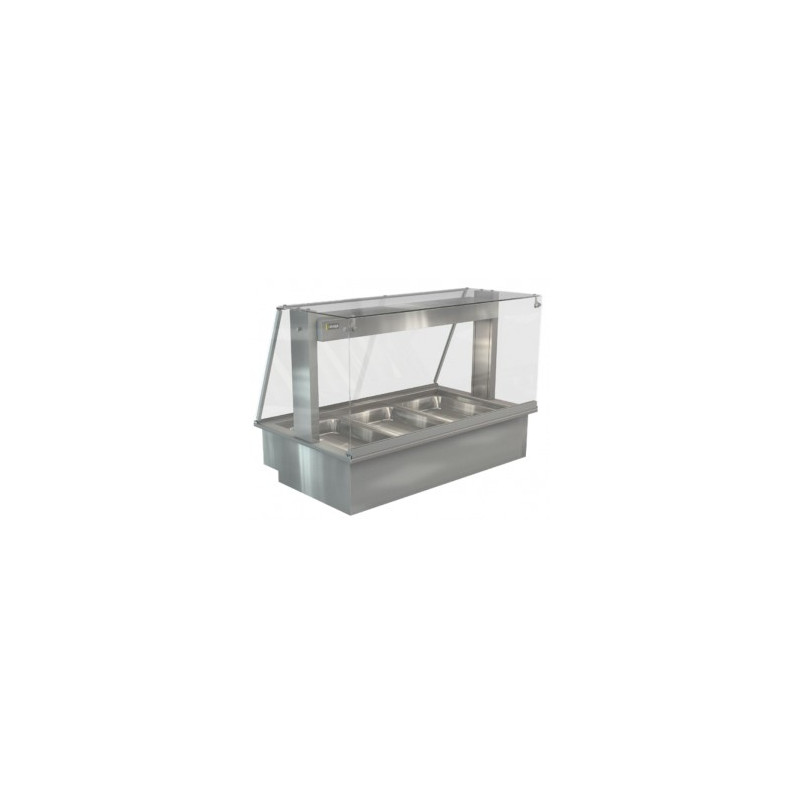 Cossiga Drop In / Servery LSBM3-FS Bain Marie-Full Square Glass
