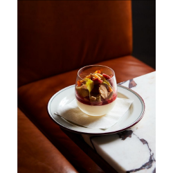 Steelite Cabernet White Plate With Red And Green Line