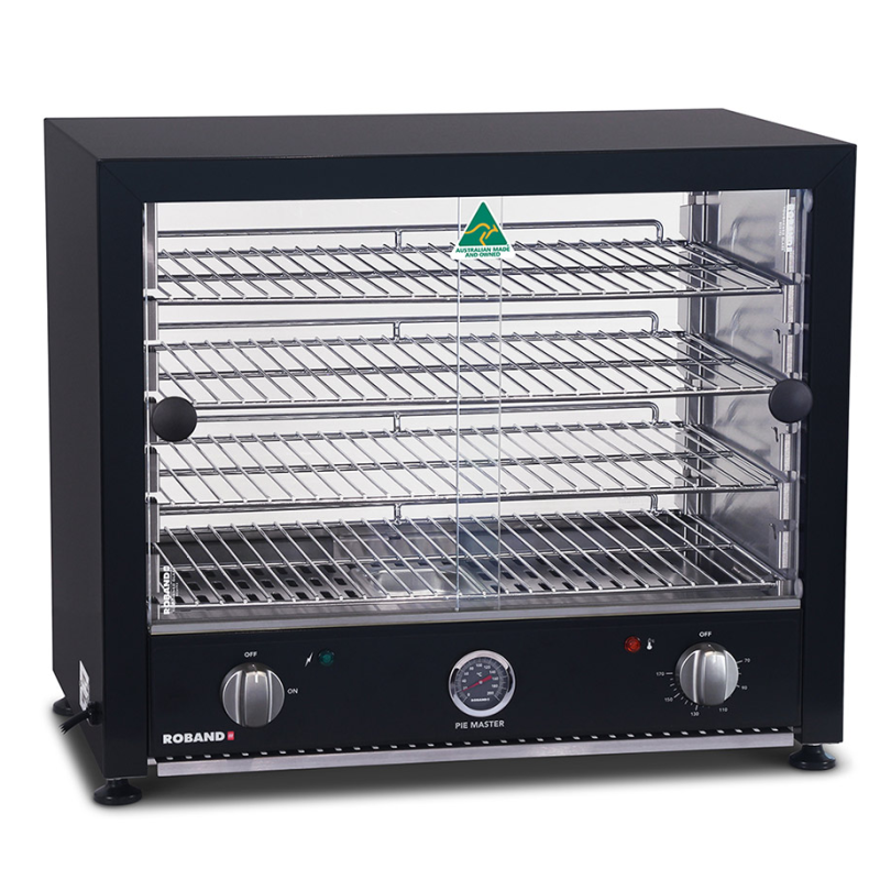 Roband  PMB100L Black Pie Warmer Merchandiser Door Both Sides