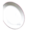 Steelite Cabernet White Oval Plate With Red And Green Line