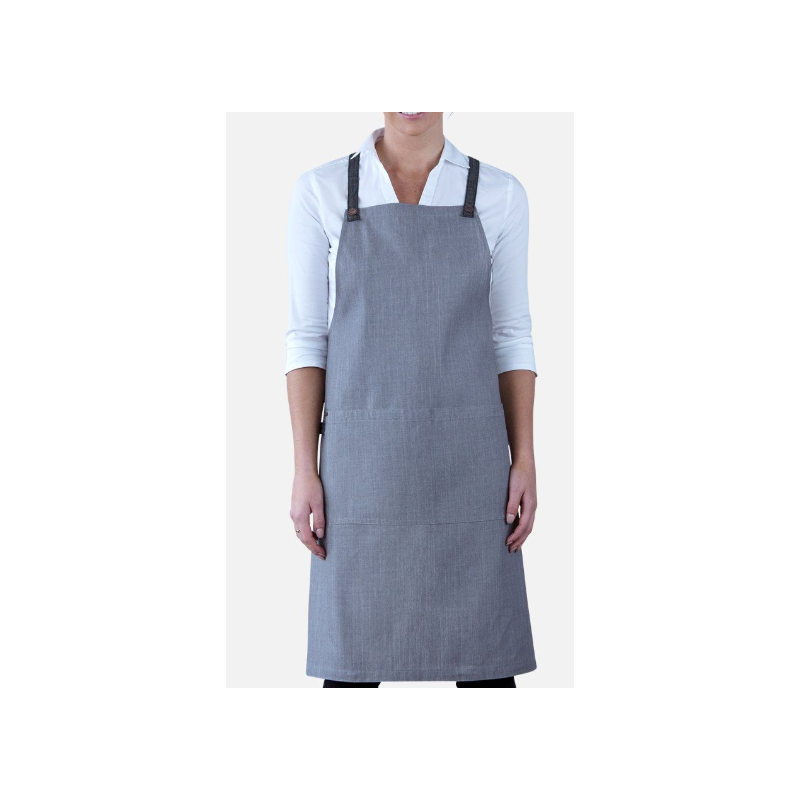 Aussie Chef Platinum Bella Apron Bib Ash