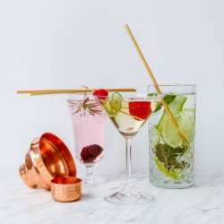 Little Green Panda  Sugar Cane Cocktail Straw Long Size 500/Pack